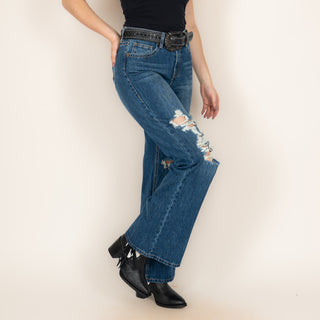 Jeans Rock & Roll Denim Flare Dama