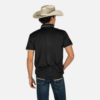 Playera Polo Rodeo Negro 02 Caballero