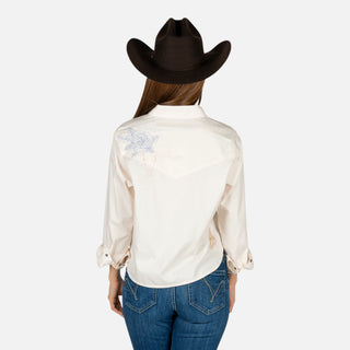 Camisa Ariat Ashville Embroidered Sea Salt Dama