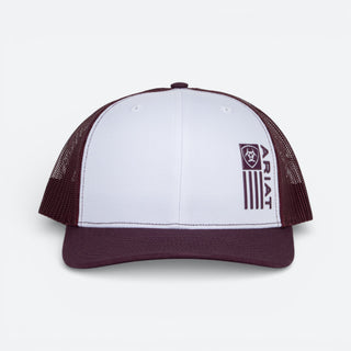 Gorra Ariat White Vino