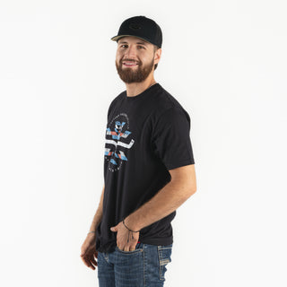 Playera Kimes Ranch Circular Serape Black Caballero