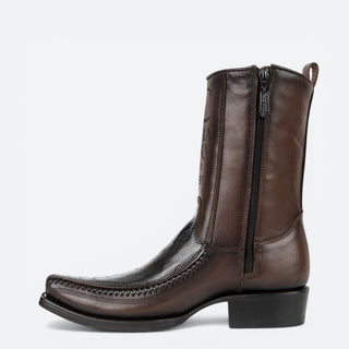 Bota Cuadra Pata De Avestruz Café Caballero