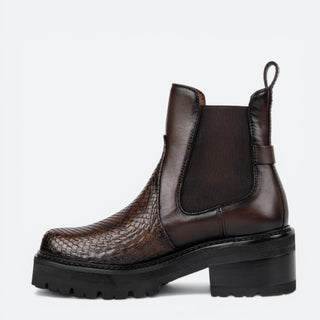 Bota Franco Cuadra Piton Riticulatus Ternera Inca Trufa Dama
