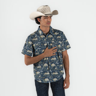 Camisa Panhandle Navy Caballero