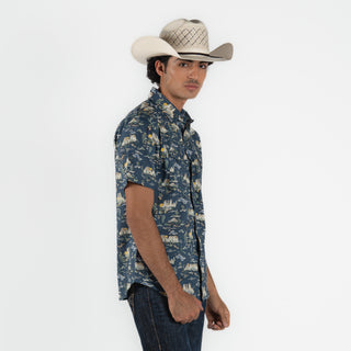 Camisa Panhandle Navy Caballero