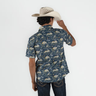 Camisa Panhandle Navy Caballero