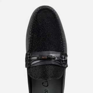 Zapatos Franco Cuadra Mantarraya Ternera Baby Calf Negro Caballero