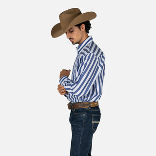 Camisa Panhandle Rayas Blue Caballero
