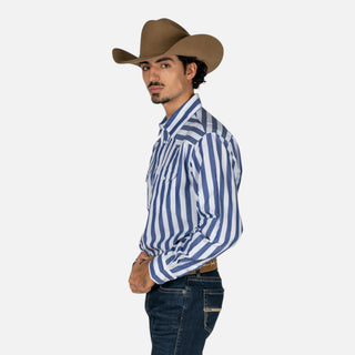 Camisa Panhandle Rayas Blue Caballero