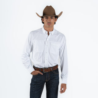Camisa Ariat Venttek Outbound White Caballero