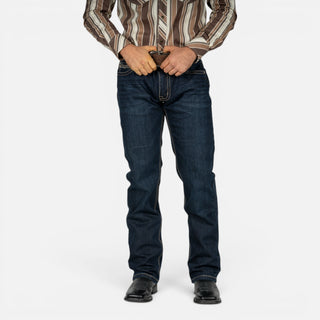 Jeans Rock & Roll Denim Revolver Straight Boot Dark Wash Caballero