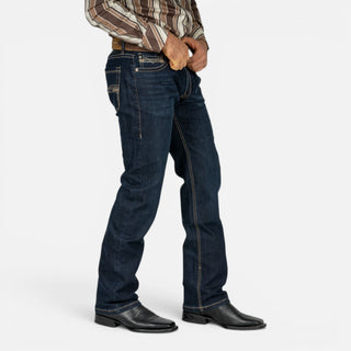 Jeans Rock & Roll Denim Revolver Straight Boot Dark Wash Caballero