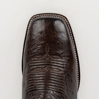 Bota Rio Grande Taos Panza De avestruz Café Caballero