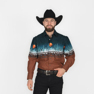 Camisa Panhandle Tooled Leather Caballero