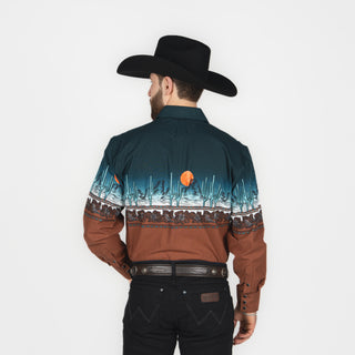 Camisa Panhandle Tooled Leather Caballero