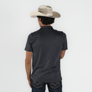 Playera Polo Cuadra Negro Caballero