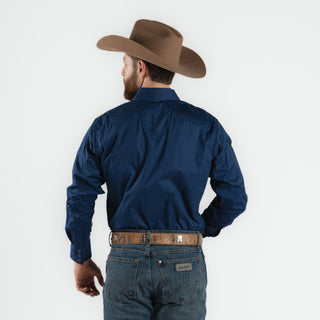Camisa Rodeo Marino Liso Caballero