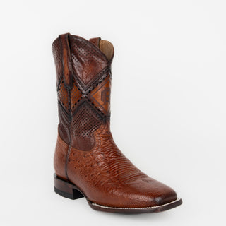 Bota Rio Grande Taos Panza De Avestruz Cognac Caballero