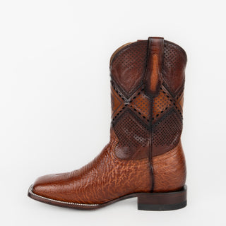Bota Rio Grande Taos Panza De Avestruz Cognac Caballero