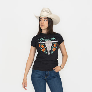 Blusa Wrangler Cráneo Black Dama