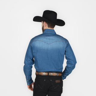 Camisa Wrangler Mezclilla Medium Caballero