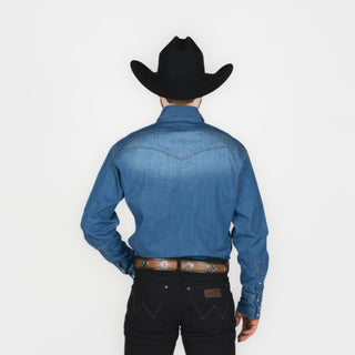 Camisa Wrangler Mezclilla Medium Caballero