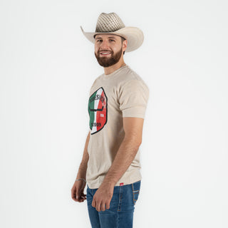 Playera Kimes Ranch Triple Stripe Natural Caballero