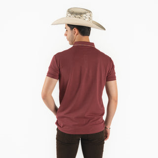 Playera Polo Rodeo Tinto Caballero