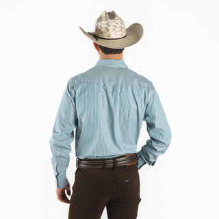 Camisa Rodeo Rayas Azul Caballero