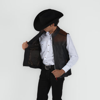 Chaleco Cuadra Cordero Flore café Caballero