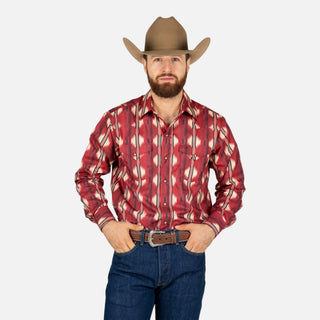 Camisa Rodeo Aztec Rojo Caballero