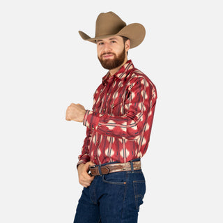 Camisa Rodeo Aztec Rojo Caballero