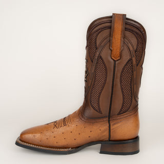 Bota Cuadra Panza de Avestruz Brandy caballero