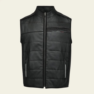 Chaleco Cuadra Cocodrilo 2026 Nobuck Negro Caballro
