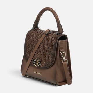 Bolso Cuadra Res Azteca Miel Dama