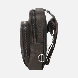 Bandolera Cuadra Pitón Back Lisboa Guinda Caballero