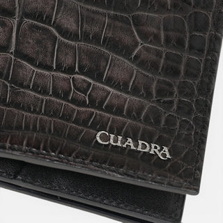 Billetera Cuadra Alligator Manha Gris Caballero