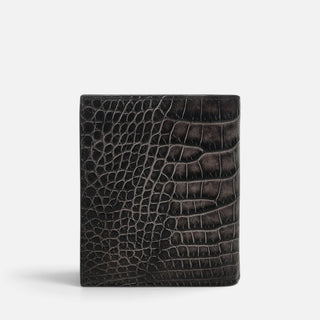 Billetera Cuadra Alligator Manha Gris Caballero