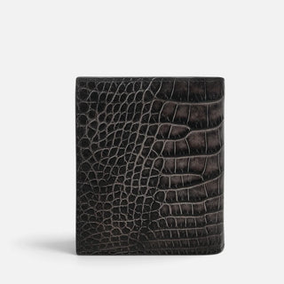Billetera Cuadra Alligator Manha Gris Caballero