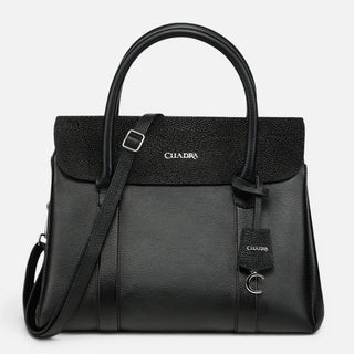 Bolso Cuadra Mantarraya Negro Dama