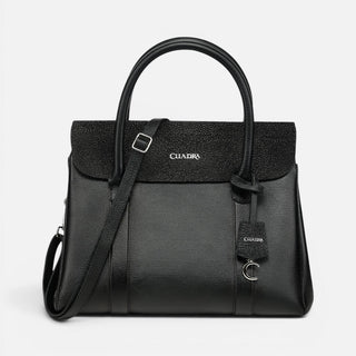 Bolso Cuadra Mantarraya Negro Dama