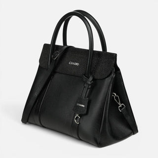Bolso Cuadra Mantarraya Negro Dama