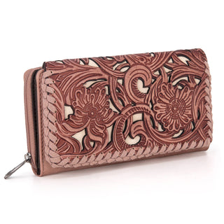 Cartera Pink Trinity Ranch Floral Tooled Collection Dama
