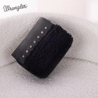 Cartera Wrangler Black Sherpa Bi-Fold