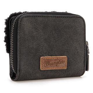 Cartera Wrangler Black Sherpa Bi-Fold