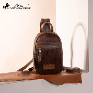 Bolso/Mochila Convertible Montana West Genuine Hair-On Cowhide Dama