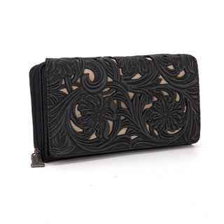 Cartera Trinity Ranch Floral Tooled Collection Black Dama