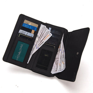 Cartera Trinity Ranch Floral Tooled Collection Black Dama