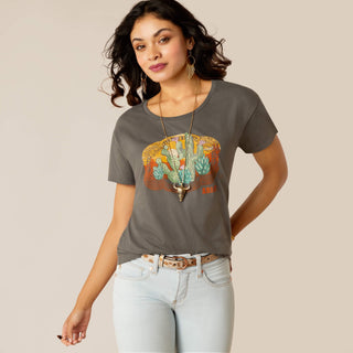 Blusa Ariat Buckle Up Graphite Dama