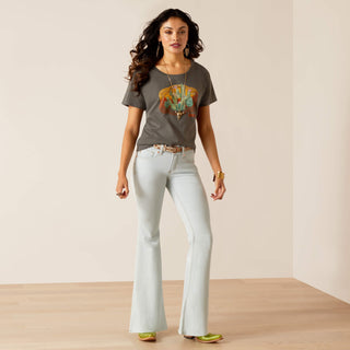 Blusa Ariat Buckle Up Graphite Dama